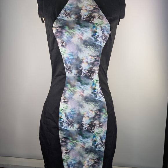 Bebe Black Multicolored Mini Dress Size S - Picture 1 of 9